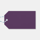 Étiquettes-cadeau Couleur violet foncé solide moderne (Dos Horizontal)