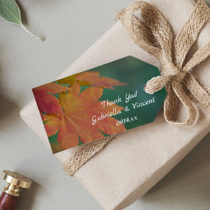 Étiquettes-cadeau Couleurs d'automne Mariage Merci Favoriser les éti