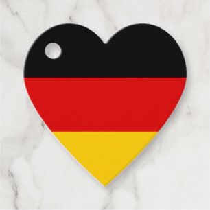 Étiquettes Cadeau Couleurs du drapeau allemand Noir Rouge Or Personn