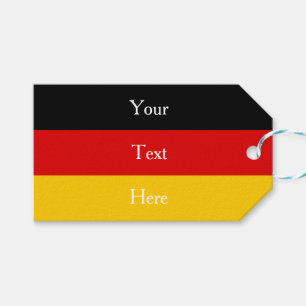 Étiquettes-cadeau Couleurs du drapeau allemand Rouge Noir Or Personn