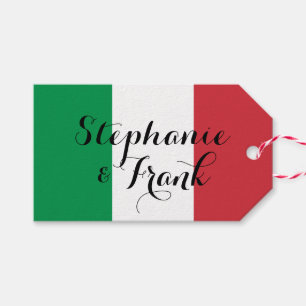 Étiquettes-cadeau Couleurs du drapeau italien Mariage