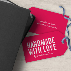 Étiquettes-cadeau Couleurs modifiables Élégant Fait main avec amour