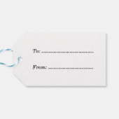 Étiquettes-cadeau couleurs or et vert forêt (Dos Horizontal)