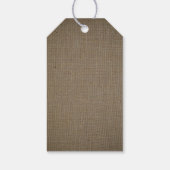 Étiquettes-cadeau Country Rustic Monogramme Branche & Mariage Burlap (Dos)