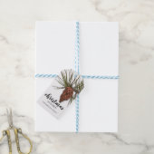 Étiquettes-cadeau Country Rustic Pinecone Personnalisé (Avec de laficelle)