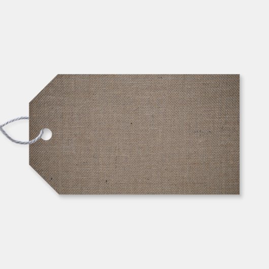 Étiquettes-cadeau Country Rustic Tournesol & Mariage Burlap (Dos (Horizontal))