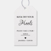 Étiquettes-cadeau Coup de vos talons pour la danse pieds Mariage Sig (Devant)