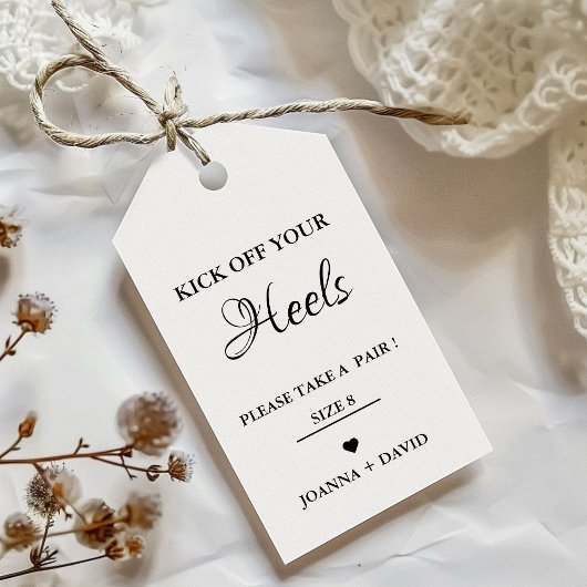 Étiquettes-cadeau Coup de vos talons pour la danse pieds Mariage Sig