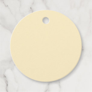 Étiquettes Cadeau Coupe de beurre pâle Couleur uni jaune