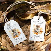 Étiquettes-cadeau Coupe du loup de bois mignon Baby shower automne