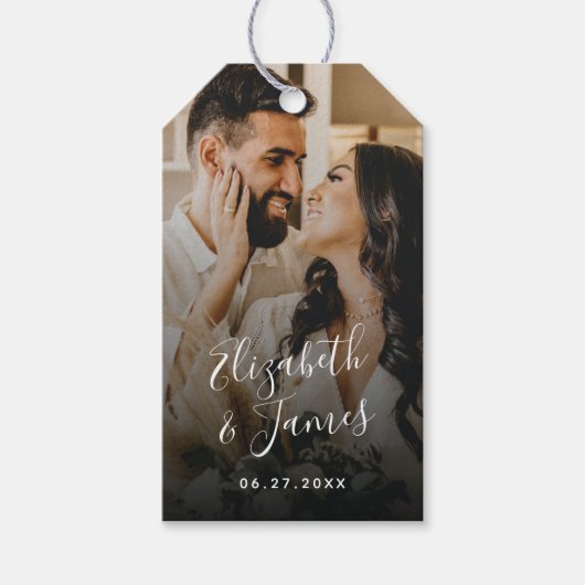 Étiquettes-cadeau Couple Photo Creative Mariage Guest Book Idea (Devant)