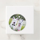 Étiquettes Cadeau Couple romantique de chiens qui se marient (En situation)