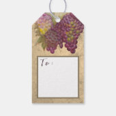 Étiquettes-cadeau Couples de vignobles rustiques "Merci" Favoriser (Dos)