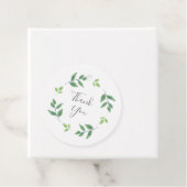 Étiquettes Cadeau Courbe de Feuille d'aquarelle simple (En situation)