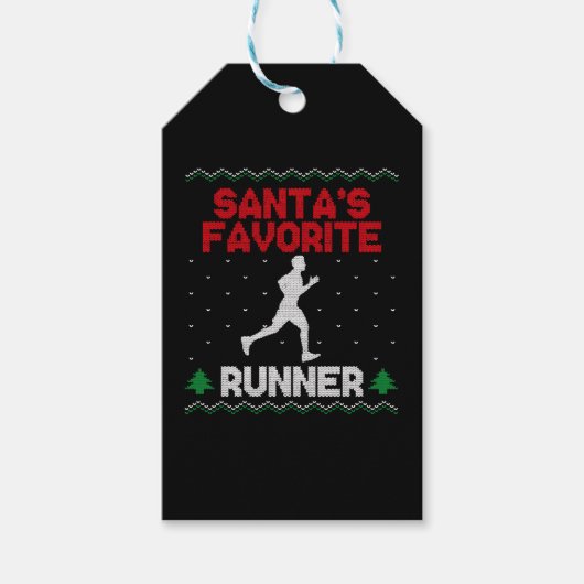 Étiquettes-cadeau Coureur semi-marathon moche (Devant)