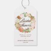 Étiquettes-cadeau Couronne de citrouilles pailletées or Shower de ma (Dos)