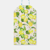 Étiquettes-cadeau Couronne de fleurs de citron à l'aquarelle pour un (Dos)