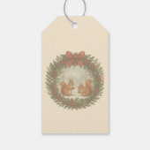 Étiquettes-cadeau Couronne De Vacances Anglaise Rétro Avec De Mignon (Dos)