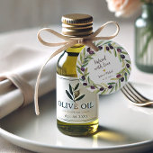 Étiquettes Cadeau Couronne d'huile d'olive infusée de Mariage de feu
