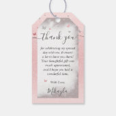 Étiquettes-cadeau Couronne élégante rose blush argentée Cadeau de re (Dos)