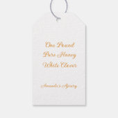 Étiquettes-cadeau Couronne florale et pot de miel (Dos)