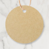 Étiquettes Cadeau Couronne florale signifie être Mariage Kraft ronde (Dos)