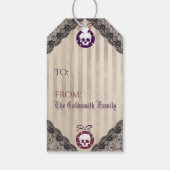 Étiquettes-cadeau Couronne gothique de Noël (Dos)