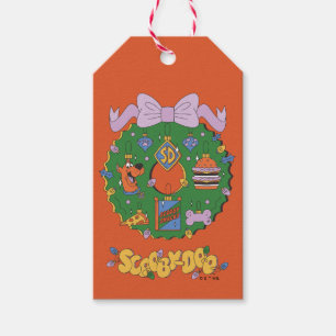 Étiquettes-cadeau Couronne graphique de snack de vacances de Scooby-