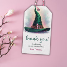 Couronne Rose Élégante Chapeau de Sorcière Vert An