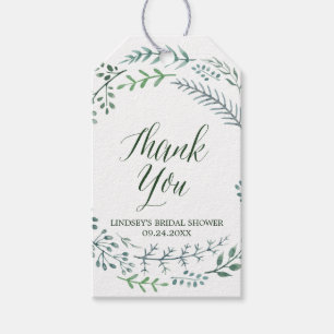 Étiquettes-cadeau Couronne rustique verte Faveur de remerciement pou