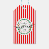 Étiquettes-cadeau Courrier Prioritaire des Rénes de Noël De La Part  (Devant)