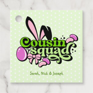Étiquettes Cadeau Cousin Squand Bunny OEuf de Pâques