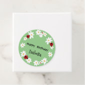 Étiquettes Cadeau Coute Polka point Ladybug Daisy Flower fête d'anni (En situation)
