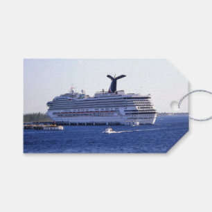 Étiquettes-cadeau Coutume de visite de bateau de croisière de