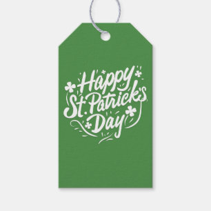 Étiquettes-cadeau Coutume verte irlandaise de shamrock de Jour de la