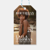 Étiquettes-cadeau Couverture de magazine de fête d'anniversaire sur  (Dos)