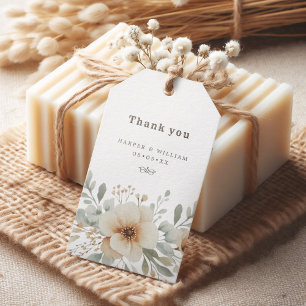 Étiquettes-cadeau Cow-boy à fleurs du désert mariage Merci