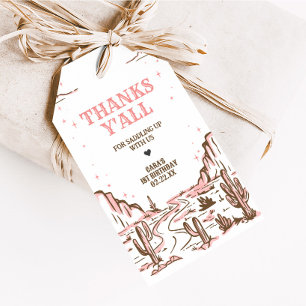 Étiquettes-cadeau Cowgirl Wild West Rodeo Anniversaire Fête Favorise