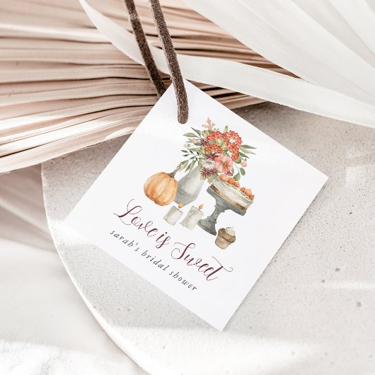 Étiquettes Cadeau Cozy Fall Pumpkin "L'amour est doux"
