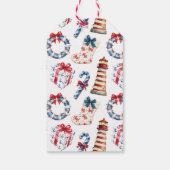 Étiquettes-cadeau Crabe nautique de Noël côtier (Dos)