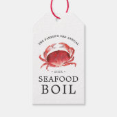 Étiquettes-cadeau Crabe Rouge | Evénement Crab Boil (Devant)