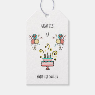 Étiquettes-cadeau Crabes på foetssedagen Joyeux anniversaire