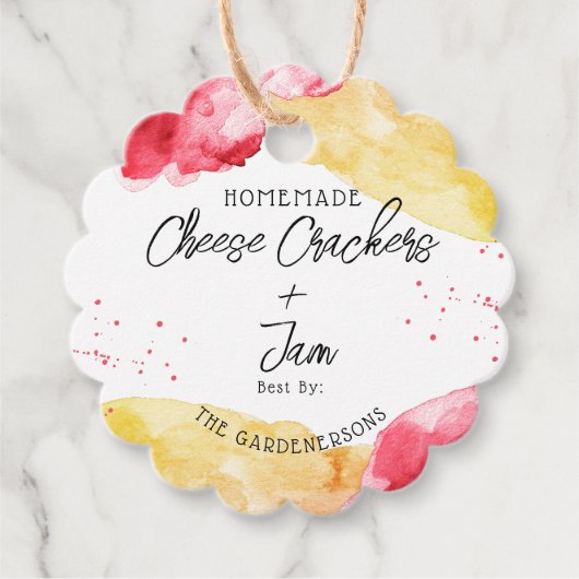 Étiquettes Cadeau Crackers au fromage maison et confiture (Devant)