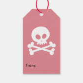 Étiquettes-cadeau crâne blanc (Dos)