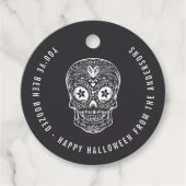 Étiquettes Cadeau Crâne de Calavera Vous avez été boisé Halloween (Devant)