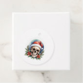 Étiquettes Cadeau Crâne de Noël (En situation)