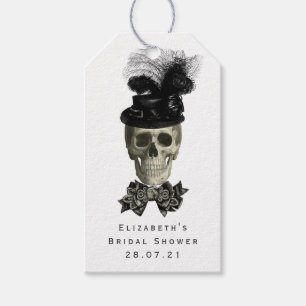 Étiquettes-cadeau Crâne élégant