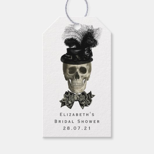 Étiquettes-cadeau Crâne élégant (Devant)