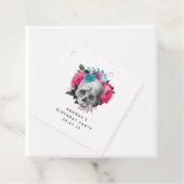 Étiquettes Cadeau Crâne floral gothique Grunge (En situation)