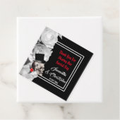 Étiquettes Cadeau Crâne gothique noir merci mariage (En situation)